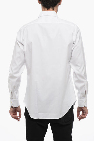 Camicia in Tinta Unita con Collo Francese