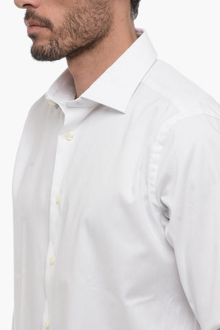 Camicia in Tinta Unita con Collo Francese