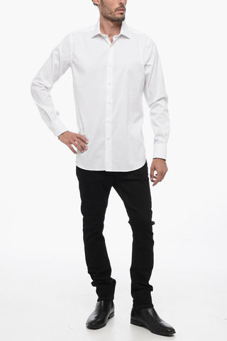 Camicia in Tinta Unita con Collo Francese