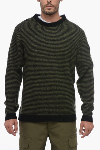Two-Tone Striped SANDRO Crew-neck Sweater