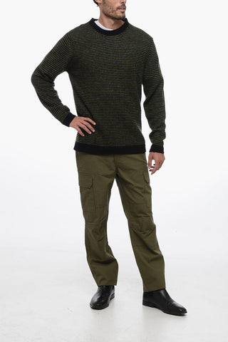 Two-Tone Striped SANDRO Crew-neck Sweater