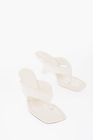 Sandali Infradito In Pelle con Zeppa 9cm