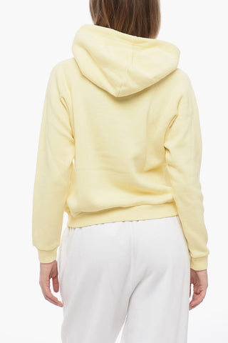 Fleece Cotton Blend Hoodie with Embroidered Logo