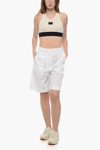 Drawstringed Nylon Shorts