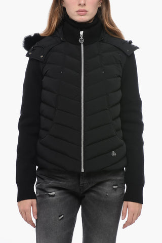 Quilted VALENCIA Down-Jacket with Knitted Slevees