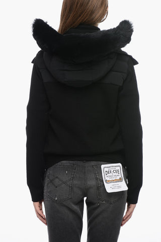 Quilted VALENCIA Down-Jacket with Knitted Slevees