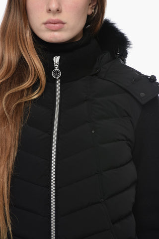 Quilted VALENCIA Down-Jacket with Knitted Slevees