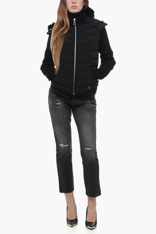Quilted VALENCIA Down-Jacket with Knitted Slevees