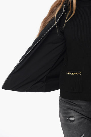 Quilted VALENCIA Down-Jacket with Knitted Slevees