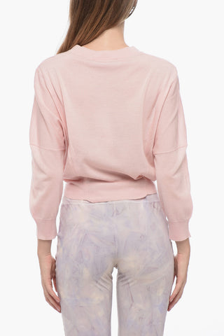 Oversized Crop Sweater with Stitch Details