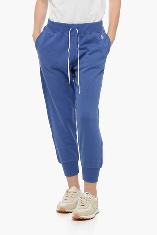Fleece Cotton Blend Sweatpants with Cuffs