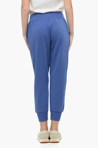 Fleece Cotton Blend Sweatpants with Cuffs