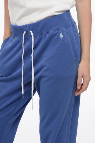 Fleece Cotton Blend Sweatpants with Cuffs