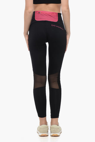 EA7 Leggings in Tessuto Tecnico con Tasca Posteriore