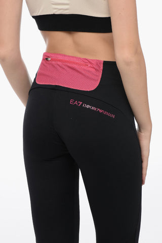 EA7 Leggings in Tessuto Tecnico con Tasca Posteriore