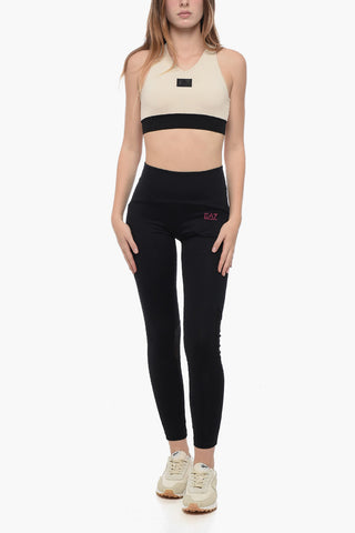 EA7 Leggings in Tessuto Tecnico con Tasca Posteriore