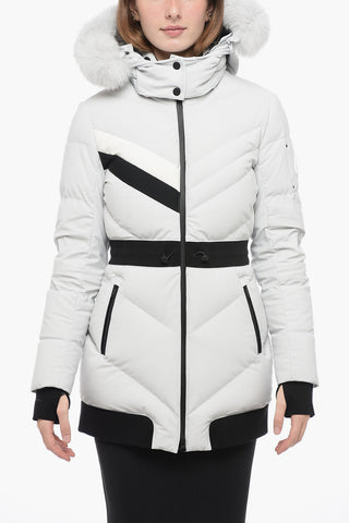 Quilted Down-Jacket with Drawstringed Waist