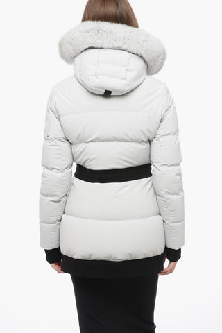 Quilted Down-Jacket with Drawstringed Waist