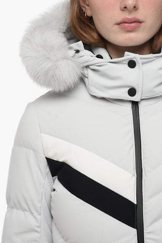 Quilted Down-Jacket with Drawstringed Waist