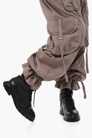 Utility Cargo ABIGAIL Pants with Lace-Up Hem