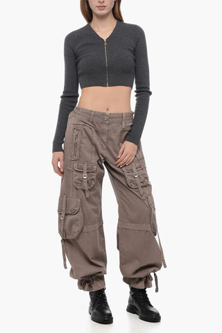 Utility Cargo ABIGAIL Pants with Lace-Up Hem