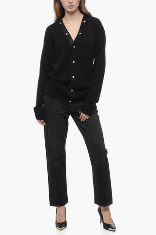 LUXOR Wool Cardigan with Button Detail
