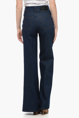 Dark Washed Palazzo Denims with Contrating Stitchies 33,5cm