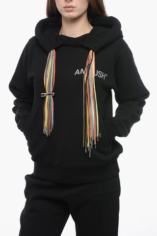 Logoed Hoodie Sweatshirt with Multicolor Detail