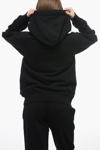 Logoed Hoodie Sweatshirt with Multicolor Detail