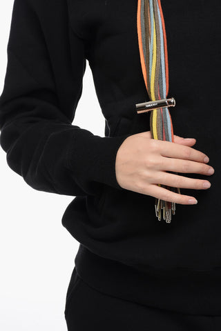 Logoed Hoodie Sweatshirt with Multicolor Detail
