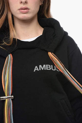 Logoed Hoodie Sweatshirt with Multicolor Detail