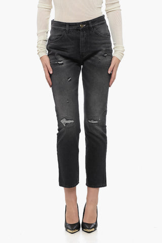 Loose Fit RANCH Denims with Distressed Details 18cm