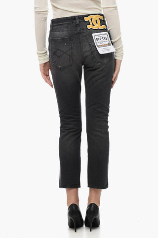 Loose Fit RANCH Denims with Distressed Details 18cm
