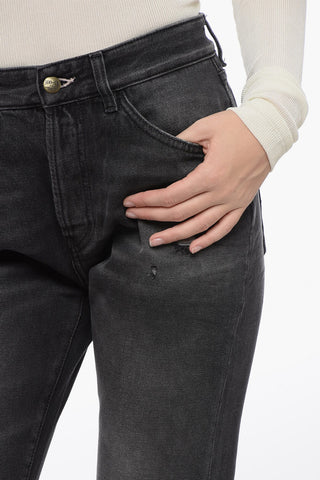 Loose Fit RANCH Denims with Distressed Details 18cm