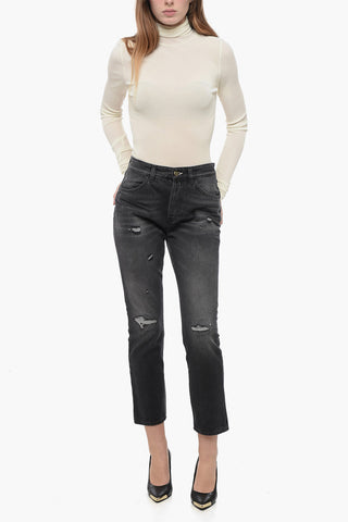 Loose Fit RANCH Denims with Distressed Details 18cm