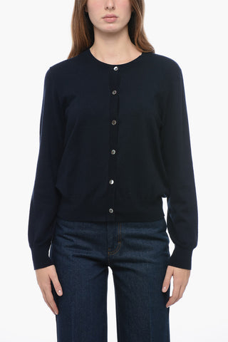Solid Color Wool an Cashmere LIME Cardigan