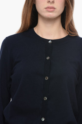 Solid Color Wool an Cashmere LIME Cardigan