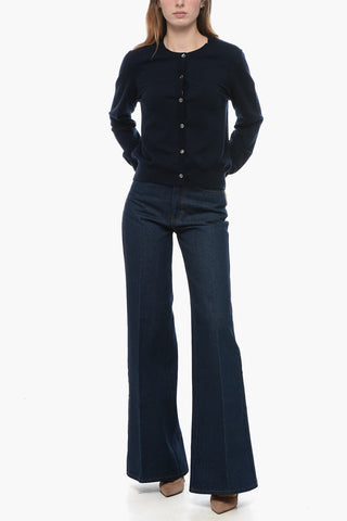 Solid Color Wool an Cashmere LIME Cardigan