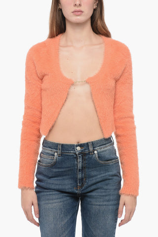 Fuzzy Effect la MAILLE NEVE  Top with Logo Application