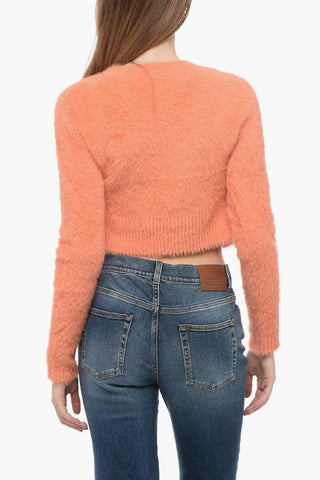 Fuzzy Effect la MAILLE NEVE  Top with Logo Application