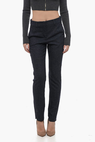 EMPORIO Herringbone Wool Blend Chinos Pants