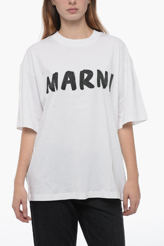 Boxy-fit T-shirt with Logo Print