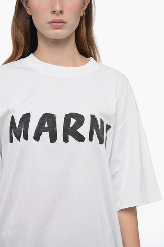Boxy-fit T-shirt with Logo Print