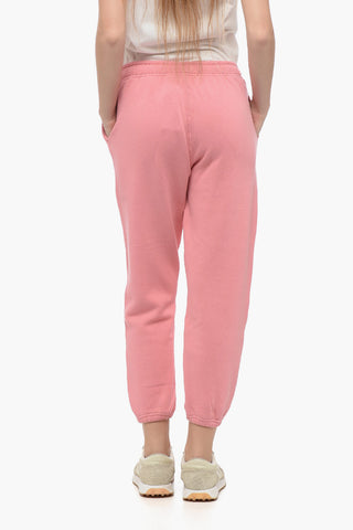 Fleece Cotton Blend Sweatpants with Cuffs