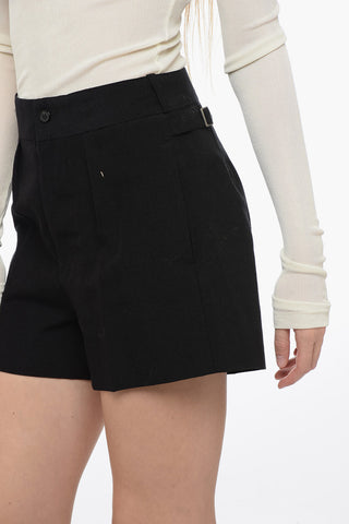 MM0 Wool-Blend Shorts with One Pleat