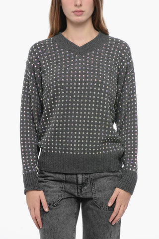 Pullover UTA in Lana con Applicazione Stass