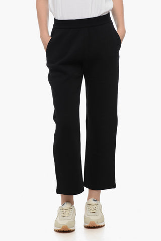 S Joggers in Cotone Stretch con Logo Ricamato