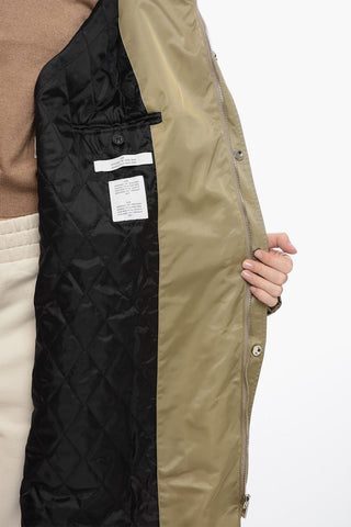 Gesteppter Oversize-Regenmantel Mit Reflektierendem Detail