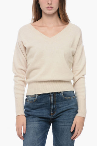 LEISURE Virgin Wool Sweater with V Neck