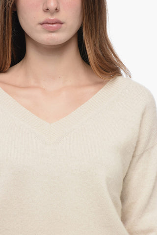 LEISURE Virgin Wool Sweater with V Neck